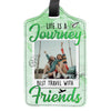 Custom Photo Best Traveled With Friends Personalized Luggage Tag Holiday Vacation Gift, Gift For Best Friends, BFF HA75 892666