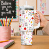 Custom Teacher Name Back To School Tumbler 40oz With Iron Ring HA75 921942