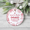 Personalized Beach Engaged Ceramic Ornament Gift For Newly Engaged LM32 895517
