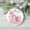 And She Lived Happily Ever After Dog Toile De Jouy Personalized Ceramic Ornament HO82 900162