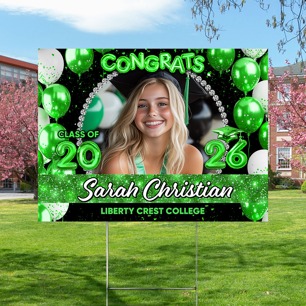 Personalized Congrats Graduation Class Of 2026 Yard Sign CH07 910762