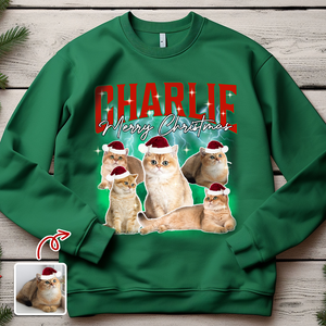 Custom Cat Photo Christmas Sweatshirt TH10 896271