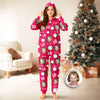 Custom Face Photo And Name Baseball Pattern Onesie Pajamas HO82 894966