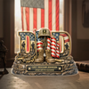Personalized Proud Veteran Dad Acrylic Block Plaque - Veteran Gift, Patriotic Military Memorial Decor HO82 901896