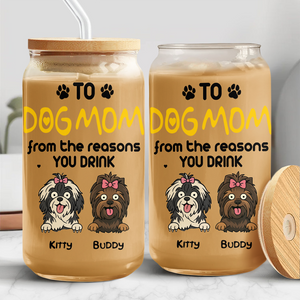 Personalized From The Reasons You Drink Glass Can With Lid LM32 893251