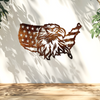 Personalized Eagle American Flag Metal Sign Patriotic Wall Art HO82 901154