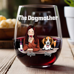 The Dogmother For Dog Lover Wine Glass TH10 892807