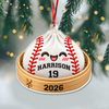 Custom Name Softball Squishy Dumpling Acrylic Ornament, Funny Sports Christmas Decoration HO82 903782
