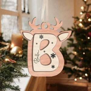 Personalized Reindeer Letter Wood Ornament For Christmas Gifts TH10 896319