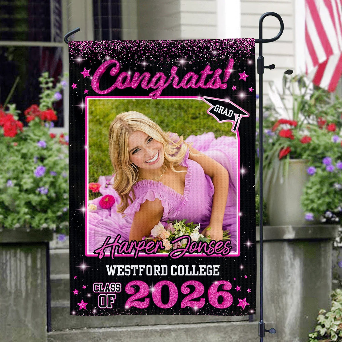 Custom Photo Class of 2026 Garden Flag Congrat Grad Gift, Graduation Decorations CH07 910756