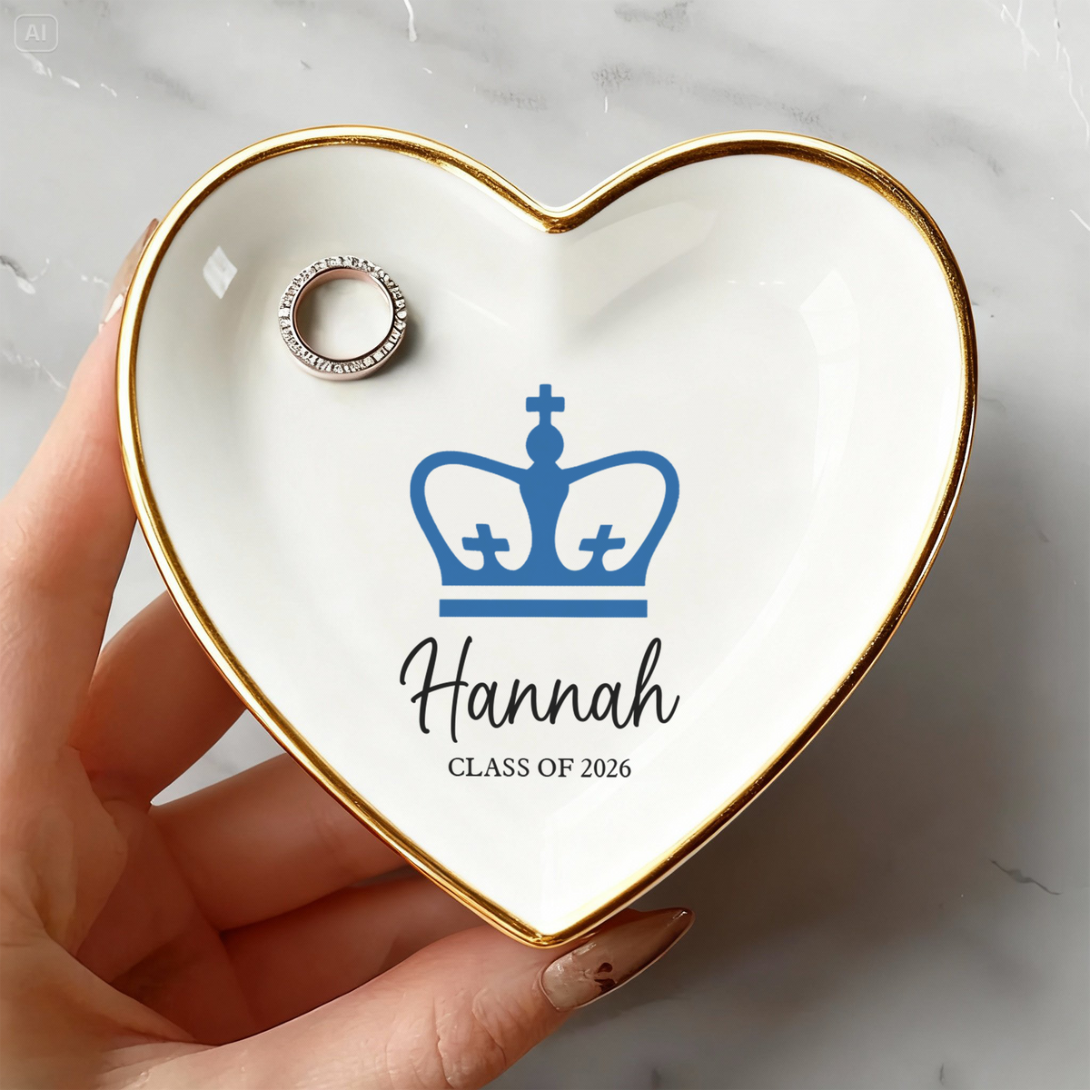 Custom College Logo Graduation Class Of 2026 Jewelry Ring Dish LM32 899407