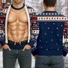 Personalized Fake Body Funny Couple Ugly Sweater - Gag Gift for Christmas Party TH10 171259