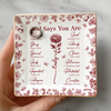 God Says You Are Christian Gift Toile De Jouy Birth Flower - Personalized Jewelry Dish TH10 894793