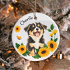 Custom Dog Photo & Name Christmas Ceramic Ornament HO82 903976