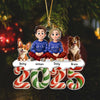 You & Me And The Dog Our Kind Of Merry Acrylic Ornament Personalized Gift For Christmas HO82 900118