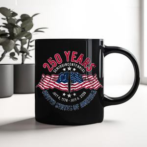 American 250 Years Semiquincentennial – Patriotic Gift 2026 Black Mug LM32 895265