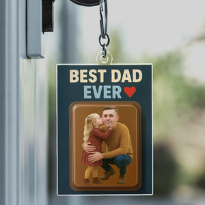 Custom Photo Dad And Kid Action Figure Acrylic Keychain Gift For Father's Day HO82 894002