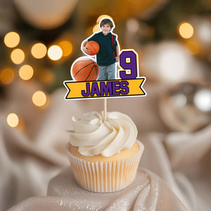 Custom Photo Sport King Decoration Cupcake Toppers LM32 893343