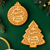 Custom Family Name Merry Christmas Shaped Cookie Stamp TH10 171507