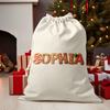 Custom Name Gingerbread Letter Christmas Sack, Personalized Holiday Gift Bag TH10 171349