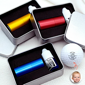 Custom Photo Best Dad By Par Golf Ball Stamp Box Gift for Golfer, Golf Ball Marker HA75 898518