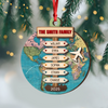 Custom Family Name Travel Adventure 2 Layer Wooden Ornament LM32 895447