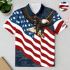 Custom Name Eagle US Flag Personalized Patriotic Polo Shirt HA75 920752