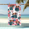 Custom Dog Photo Independence Day Beach Towel CH07 895812