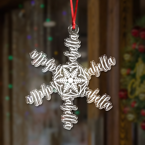 Custom Name Snowflake Acrylic Ornament Christmas Gift For Family CH07 899040