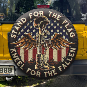Stand For The Flag Kneel For The Fallen Patriotic With US Flag Tire Cover HO82 901026