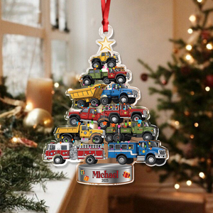 Personalized Name Trucks Vehicle Holiday Christmas Acrylic Ornament LM32 897395
