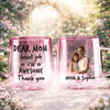 Custom Photo Dear Mom I Am Awesome Pink Gradient Glass Mug HO82 901790