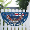 Custom Family Name America 250 Years of Freedom Non-Pleated Fan Flag CH07 910570
