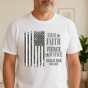 Charlie Kirk US Flag Bright Shirt HA75 644012