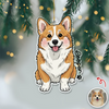 Custom Cute Dog Photo Portrait Christmas Decoration Acrylic Ornament LM32 895713