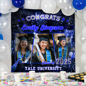 Custom Photo Class of 2025 Graduation Party Backdrop For Grad Party Decorations HO82 893534