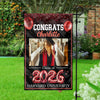 Custom Photo Congrats 2026 Multicolor Glitter Balloon Graduation Garden Flag HA75 920460