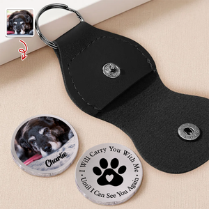 Custom Photo Pet You Left Paw Prints On My Heart Memorial Pocket Hug HA75 897984