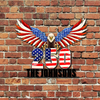 Custom Family Name 250th Anniversary Patriotic Eagle Monogram Metal Sign HA75 920514