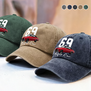 Upload Car Photo And Number Washed Denim Cap TH10 896975