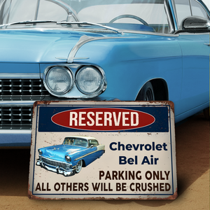 Custom Photo Reserved Parking Only All Others Will Be Crushed Car Metal Sign TH10 894237
