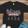 Custom Kids Names Mom USA 250 Years of Freedom 1776–2026 Patriotic Floral Dark Shirt Gift for Mom CH07 911040