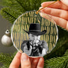 Personalized Vintage Photo Dad, Mom Glass Ornament CH07 180364