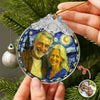 Custom Photo Personalized Anniversary Christmas Metal Top Glass Ornament TH10 894743