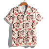 Custom Couple Photo With Heart Pattern Hawaii Shirt HA75 892608