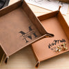 Custom Initial Name Father's Day Gift Leather Valet Tray, Catch All Tray Gifts for Dad LM32 899249