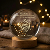 Personalized Our Family Loving Handprint Crystal Ball LED Night Light - Sentimental Gift for Mom, Dad HO82 901414