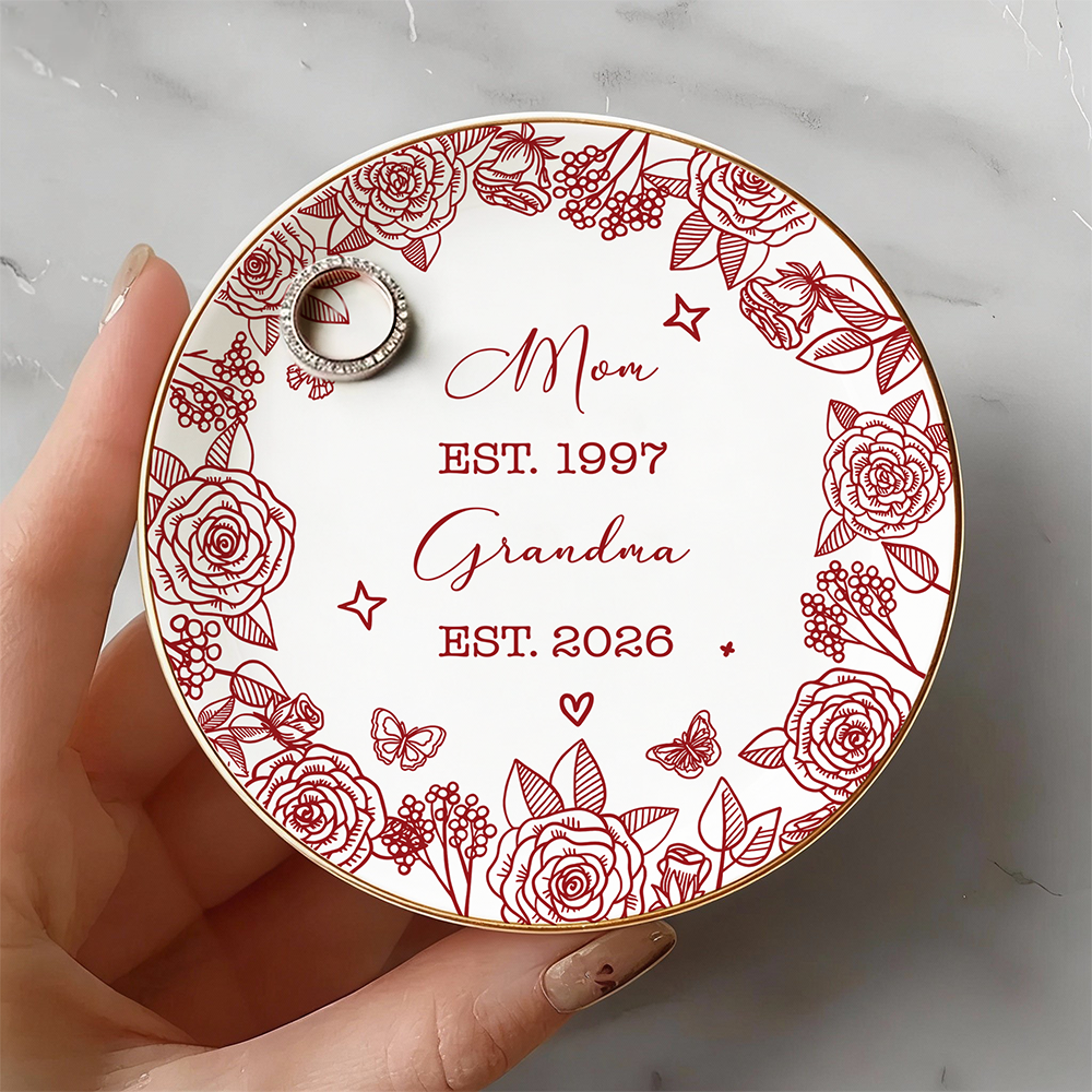 Personalized Mom Grandma Est Jewelry Ring Dish Gift For Mother's Day LM32 899255