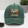 Custom Photo The Fishing Legend Washed Denim Baseball Cap HA75 892488