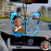 Custom Photo Your Wings Were Ready But My Heart Was Not Butterfly Memorial Car Hanging LM32 669413